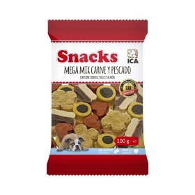 Snacks Para Perros Mega Mix Carne y Pescado 100gr. tienda para compra premios para perros en Priego de Córdoba