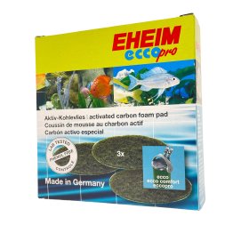 Eheim Recambio Juego Esponjas Carbon 3 Unidades Para Ecco Pro, para los filtros exteriores de eheim