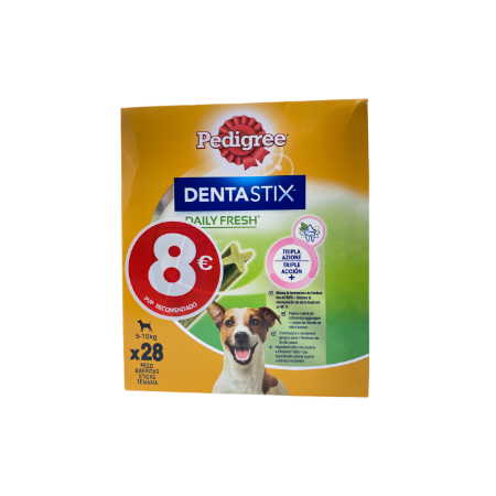 Snack Para Perros Pedigree Dentastix Fresh Multipack 28ud para perros de raza pequeña