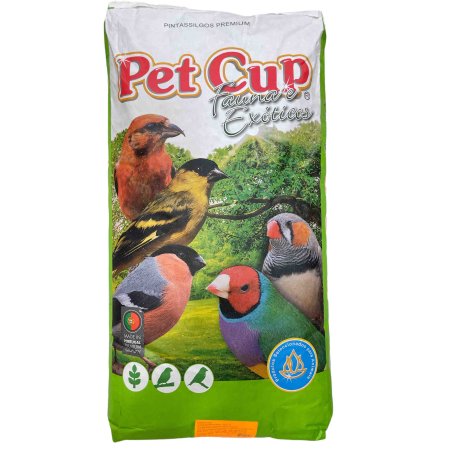 Pet Cup Mixtura Jilgueros Premium es una mezcla profesional de semillas, Especial para jilgueros y fringílidos.