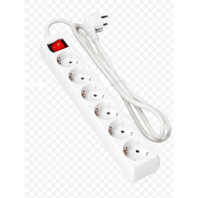 Base Multiple Blanca con interruptor y 6 tomas en aquarium terramar