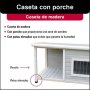Caseta Madera Con Porche 116,5X67X70 Cm