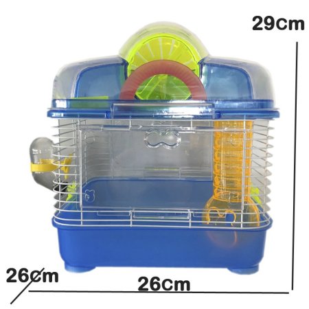 Jaula Para Hamster Confort Azul 26 X 26x 29cm