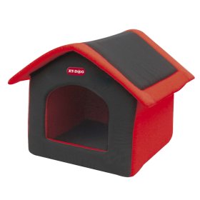 Casa Xt-Dog De Tela Para Perros Color Rojo Desmontable