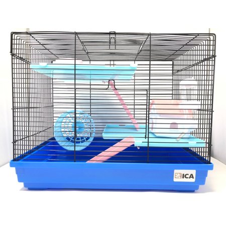 Jaula Para Hamster Modelo Hogar Rojo Y Negro