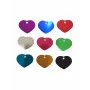 Medalla Corazon 24 X 20 Mm De Alminio Colores Surtidos