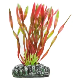 Planta Plastica Vallisneria Roja 10,5Cm Decoracion Para Acuarios