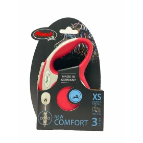 Flexi New Confort Cordon Xs 3M Y 12Kg Rojo Y Blanco