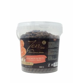 Zen Snacks Barritas Salmon Y Arroz Tarrina De 800Gr, ya disponible en la Tienda de Mascotas de Priego de Córdoba.