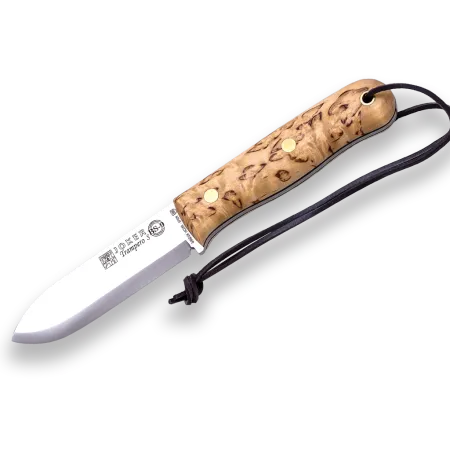 Cuchillo Trampero Puño Abedul Hoja Inoxidable Scandi 10 cm - venta de navajas y cuchillos artesanos en Priego de Córdoba